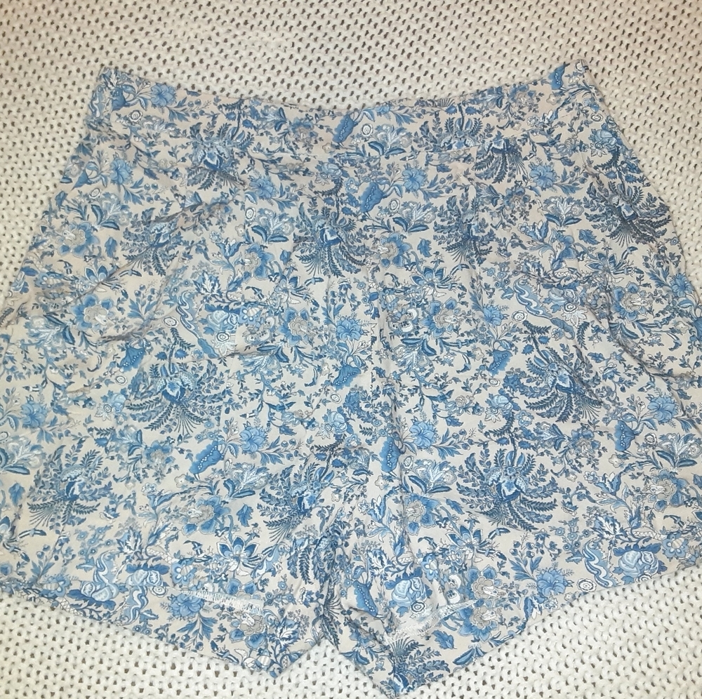 Blue and white shorts